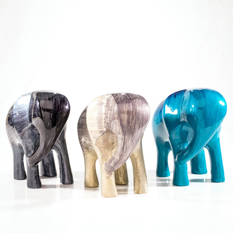 Brushed Silver Elephant Large 9 cm (Trade min 4 / Retail min 1)