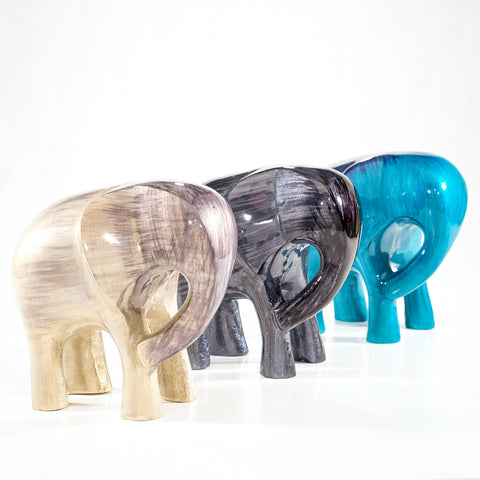 Brushed Silver Elephant Medium 7 cm (Trade min 4 / Retail min 1)