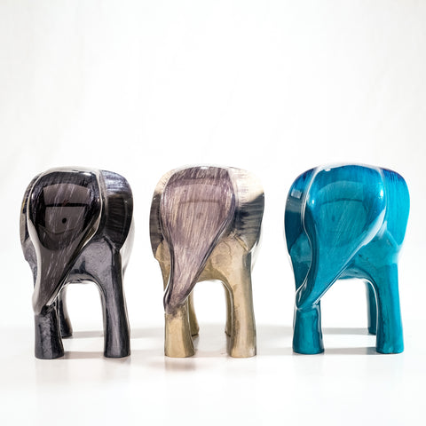 Brushed Silver Elephant Medium 7 cm (Trade min 4 / Retail min 1)
