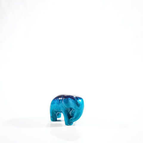 Brushed Aqua Elephant Small 5 cm (Trade min 4 / Retail min 1)