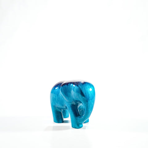 Brushed Aqua Elephant Medium 7 cm (Trade min 4 / Retail min 1)
