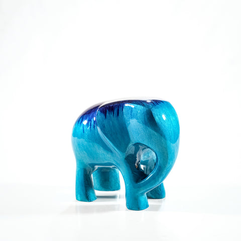 Brushed Aqua Elephant Large 9 cm (Trade min 4 / Retail min 1)