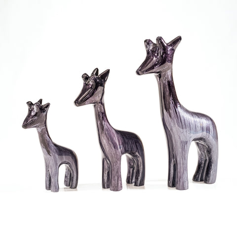Brushed Black Giraffe Medium 12 cm (Trade min 4 / Retail min 1)