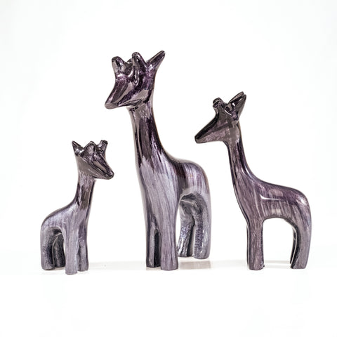 Brushed Black Giraffe Large 15 cm (Trade min 4 / Retail min 1)
