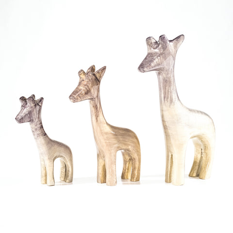 Brushed Silver Giraffe Medium 12 cm (Trade min 4 / Retail min 1)