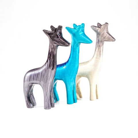 Brushed Black Giraffe Medium 12 cm (Trade min 4 / Retail min 1)