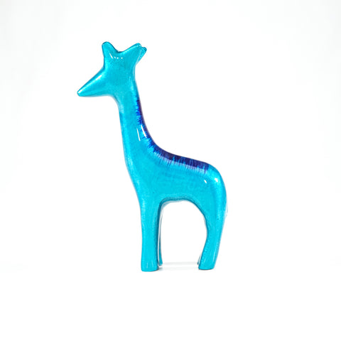 Brushed Aqua Giraffe Large 15 cm (Trade min 4 / Retail min 1)