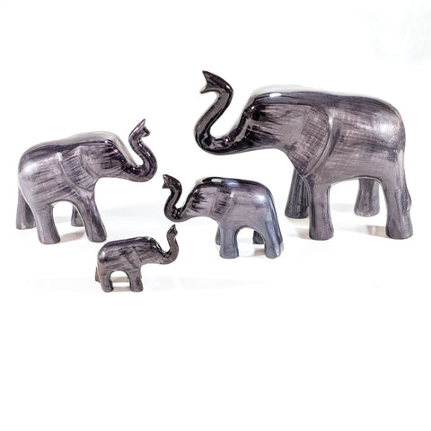 Brushed Black Elephant Trunk Up Small 6 cm (Trade min 4 / Retail min 1)