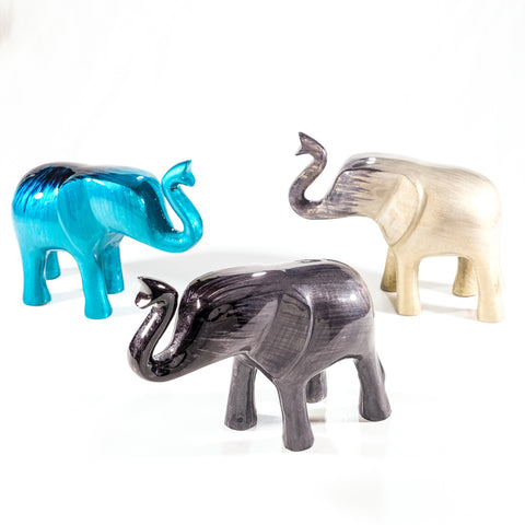 Brushed Black Elephant Trunk Up Small 6 cm (Trade min 4 / Retail min 1)