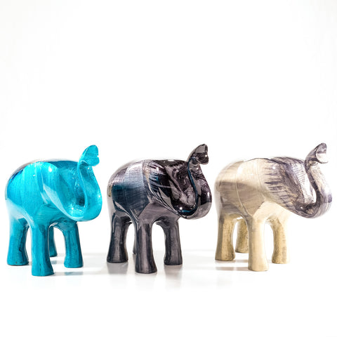 Brushed Silver Elephant Trunk Up XL 17 cm (Trade min 2 / Retail min 1)