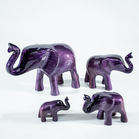 Brushed Purple Elephant Trunk Up Large 12 cm (Trade min 4 / Retail min 1)