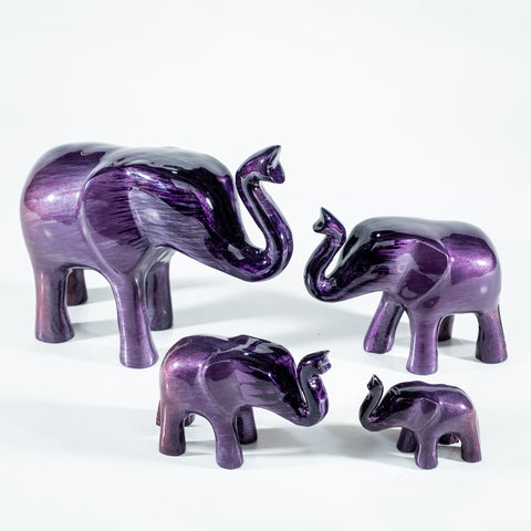 Brushed Purple Elephant Trunk Up Medium 9 cm (Trade min 4 / Retail min 1)