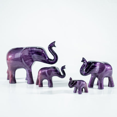Brushed Purple Elephant Trunk Up Medium 9 cm (Trade min 4 / Retail min 1)