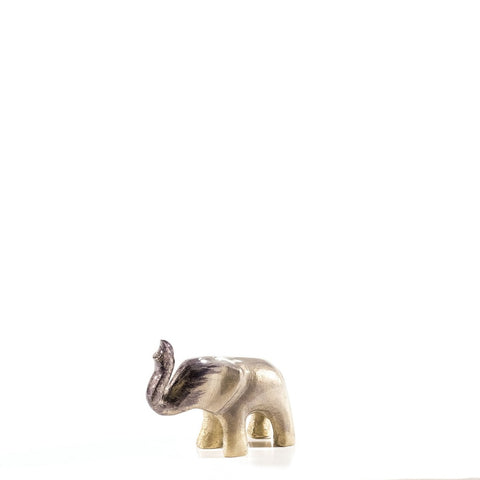Brushed Silver Elephant Trunk Up Small 6 cm (Trade min 4 / Retail min 1)