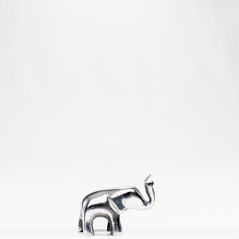 Polished Silver Elephant Trunk Up Small 6 cm (Trade min 4 / Retail min 1) (SPECIAL OFFER)