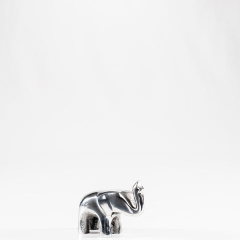 Polished Silver Elephant Trunk Up Small 6 cm (Trade min 4 / Retail min 1) (SPECIAL OFFER)