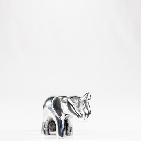 Polished Silver Elephant Trunk Up Medium 9 cm (Trade min 4 / Retail min 1) (SPECIAL OFFER)