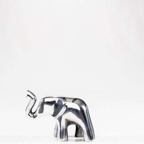 Polished Silver Elephant Trrunk Up Medium 9 cm (Trade min 4 / Retail min 1)