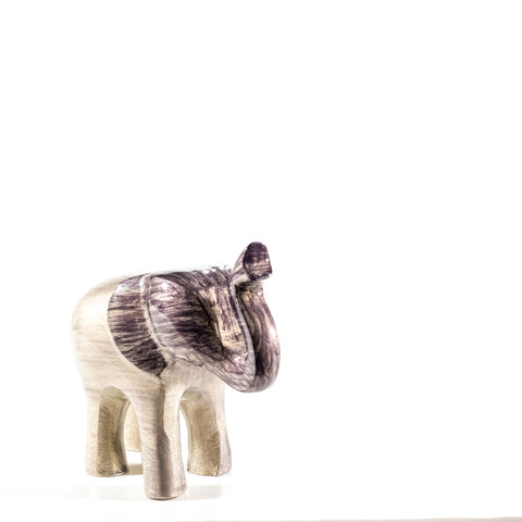 Brushed Silver Elephant Trunk Up Large 12 cm (Trade min 4 / Retail min 1)