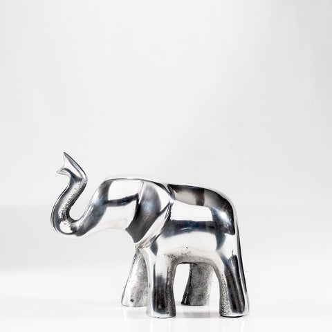 Polished Silver Elephant Trunk Up Large 12 cm (Trade min 4 / Retail min 1) (SPECIAL OFFER)