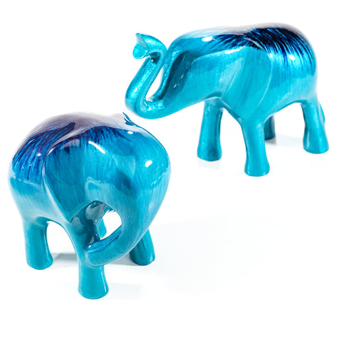 Brushed Aqua Elephant Trunk Up XL 17 cm (Trade min 2 / Retail min 1)