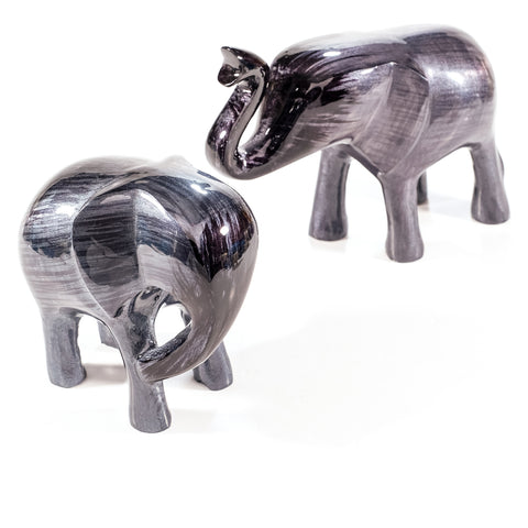 Brushed Black Elephant Trunk Up Small 6 cm (Trade min 4 / Retail min 1)