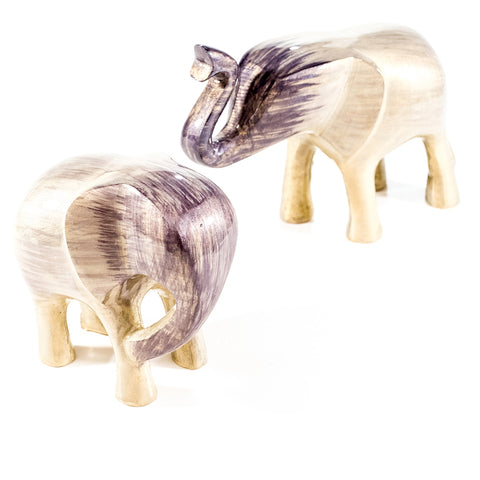 Brushed Silver Elephant Trunk Up Medium 9 cm (Trade min 4 / Retail min 1)