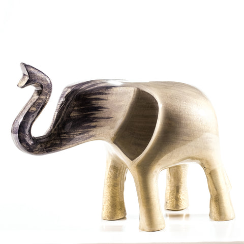 Brushed Silver Elephant Trunk Up XL 17 cm (Trade min 2 / Retail min 1)