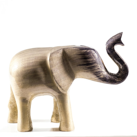 Brushed Silver Elephant Trunk Up XL 17 cm (Trade min 2 / Retail min 1)