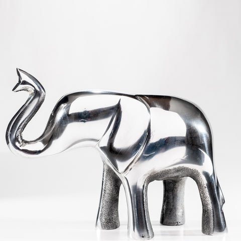 Polished Silver Elephant Trunk Up XL 17 cm (Trade min 2 / Retail min 1) (SPECIAL OFFER)