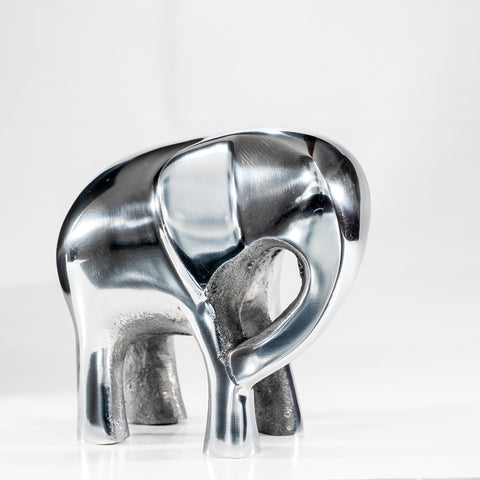 Polished Silver Elephant XL 12 cm (Trade min 2 / Retail min 1)