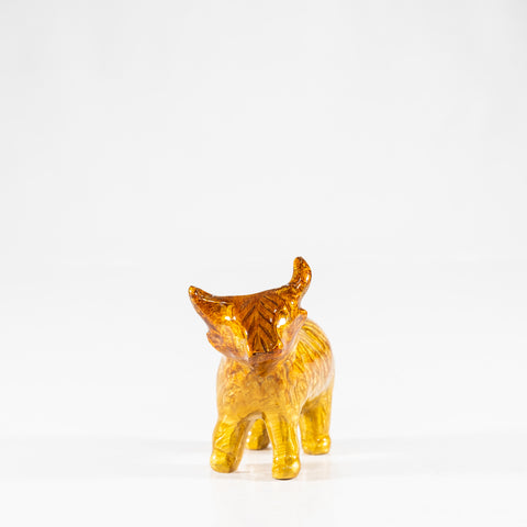 Brushed Gold Highland Cow Med 7.5 cm (Trade min 4 / Retail min 1)