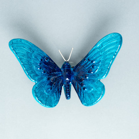 Brushed Aqua Butterfly Small (Trade min 4 / Retail min 1)