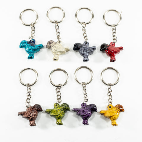 Coloured Standing Robin Keyrings 3.5 cm (Trade min 24 per box )