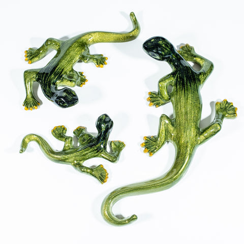 Brushed Lime Gecko Medium 16 cm (Trade min 4 / Retail min 1)