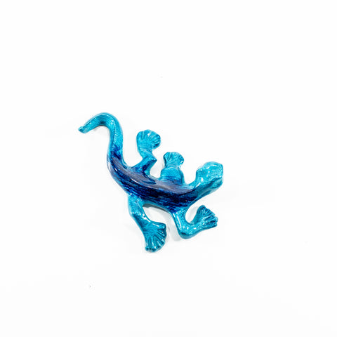 Brushed Aqua Gecko Small 12 cm (Trade min 4 / Retail min 1)