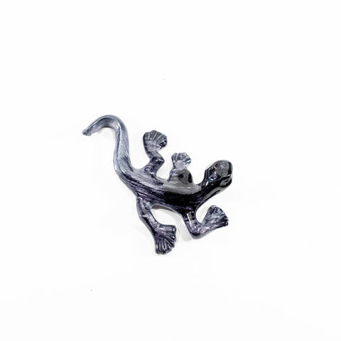 Brushed Black Gecko Small 12 cm (Trade min 4 / Retail min 1)