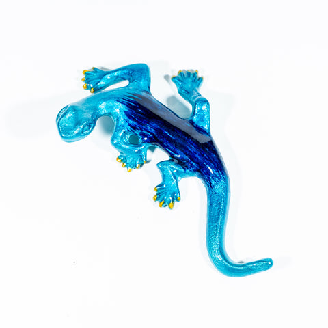 Brushed Aqua Gecko Medium 16 cm (Trade min 4 / Retail min 1)