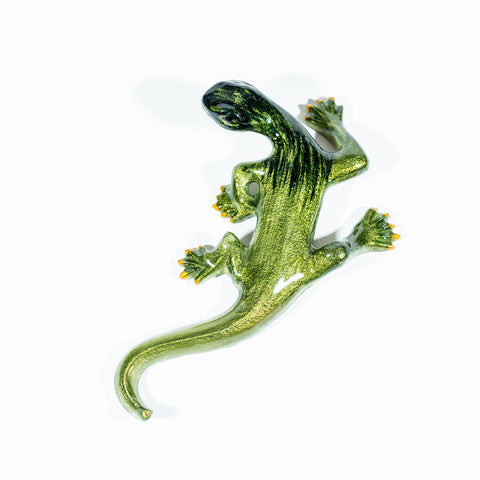 Brushed Lime Gecko Medium 16 cm (Trade min 4 / Retail min 1)