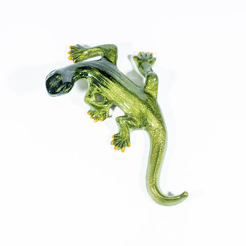 Brushed Lime Gecko Medium 16 cm (Trade min 4 / Retail min 1)