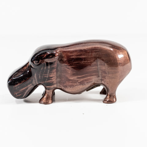 Brushed Brown Hippo Large 13 cm (Trade min 4 / Retail min 1)