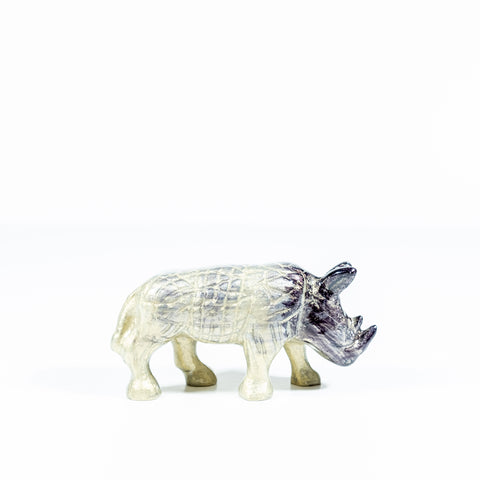 Brushed Silver Rhino Medium 12 cm (Trade min 4 / Retail min 1)