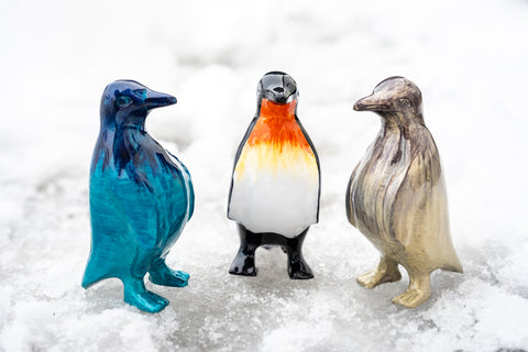 Brushed Silver Penguin Large 12 cm (Trade min 4 / Retail min 1)