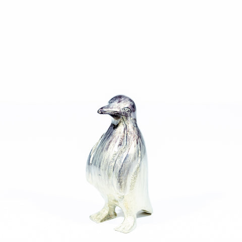 Brushed Silver Penguin Medium 9 cm (Trade min 4 / Retail min 1)