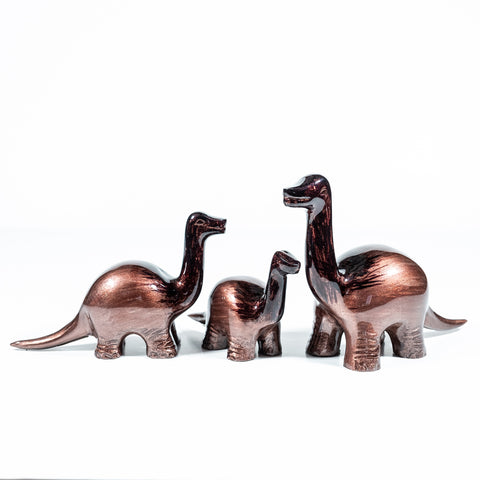 Brushed Brown Nessie Dinosaur Medium 10 cm (Trade min 4 / Retail min 1)