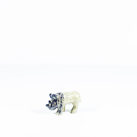 Brushed Silver Rhino Small 6 cm (Trade min 4 / Retail min 1)