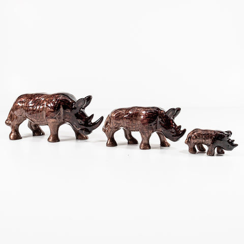 Brushed Brown Rhino Medium 12 cm (Trade min 4 / Retail min 1)