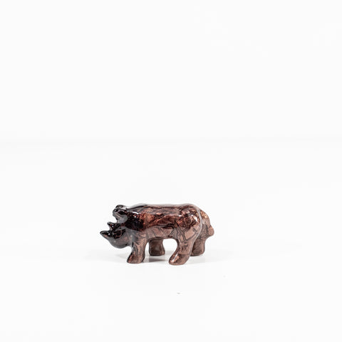 Brushed Brown Rhino Small 6 cm (Trade min 4 / Retail min 1)