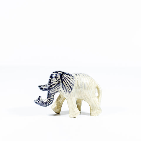 Brushed Silver Walking Elephant Medium 10 cm (Trade min 4 / Retail min 1)