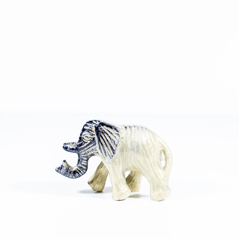Brushed Silver Walking Elephant Medium 10 cm (Trade min 4 / Retail min 1)